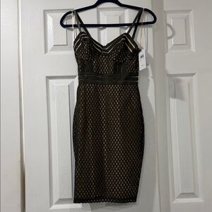 Guess Olive Mesh Bodycon Mini Dress